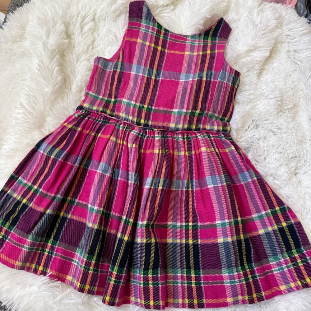 Polo by Ralph Lauren Pink Pleated Sundress Sleeveless Scoop Neck Casual